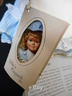 Vintage Mais New Ltd Edition Porcelaine Doll Kricket Par Elke Hutchens Nib Withcert