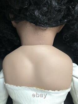 Vintage Reproduction 28 Dark Skin Français Bru Jne Porcelain/leather Doll