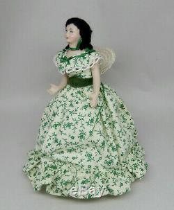 Vintage Scarlett O'hara Porcelain Doll Artisan Dollhouse Miniature 112