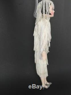 Vintage Seymour Mann Art Déco Gatsby 18 Porcelaine Fille Flapper Doll C. 80