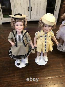 Vintage Shirley Temple Danbury Porcelaine 10 Doll Lot De 8