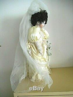 Vintage Tous Porcelain Doll Mariée Handcrafted Patti-kake Poupées 1985 Boule Articulé