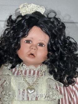 Vtg 33by Norma Rambaud, Nouvelle grande poupée en porcelaine 282/1000, sans certificat d’authenticité, France