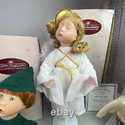 Vtg Ashton Drake Galeries Porcelaine Doll Nativité 9 Pièces Avec Boîtes Et Papiers