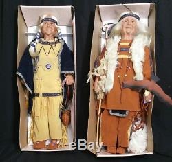 Vtg Goldendale 35 Ames Indiennes Amérindiennes Wanoa & Henry Poupées En Porcelaine