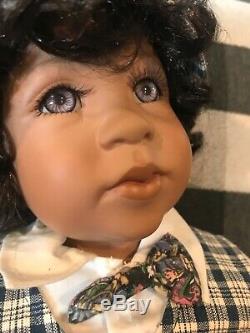 Vtg Master Piece Gallery Porcelaine Noire Doll Édition Limitée Chester
