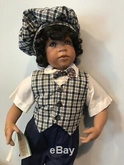 Vtg Master Piece Gallery Porcelaine Noire Doll Édition Limitée Chester