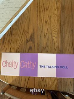 Vtg Neuf dans sa boîte 2001 Mattel Danbury Mint 18' 'chatty Cathy' avec papiers