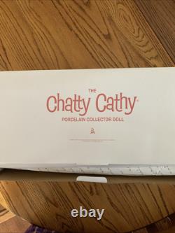 Vtg Neuf dans sa boîte 2001 Mattel Danbury Mint 18' 'chatty Cathy' avec papiers