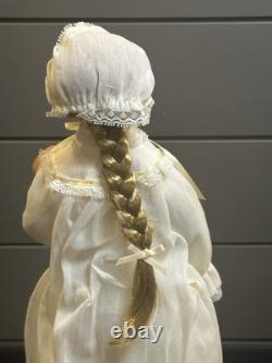 Vtg poupée en porcelaine Faith Wick Balos pour la fête des mères de 15 pouces avec bébé, 1984