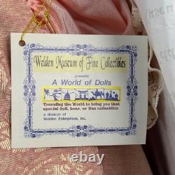 Welden Museum Poupée en porcelaine Cassandra robe rose en boîte avec certificat d’authenticité, édition limitée