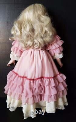William Tung Lacey 26 Artist Doll Vintage Collectionnable Long Blond Cheveux Pink Gown
